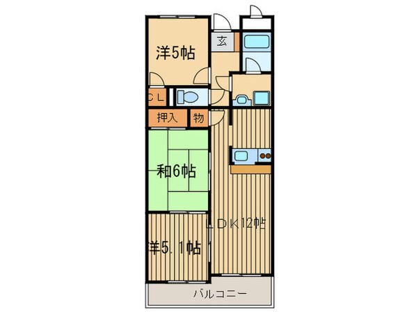 フォ－ラム城が岡弐番館の物件間取画像